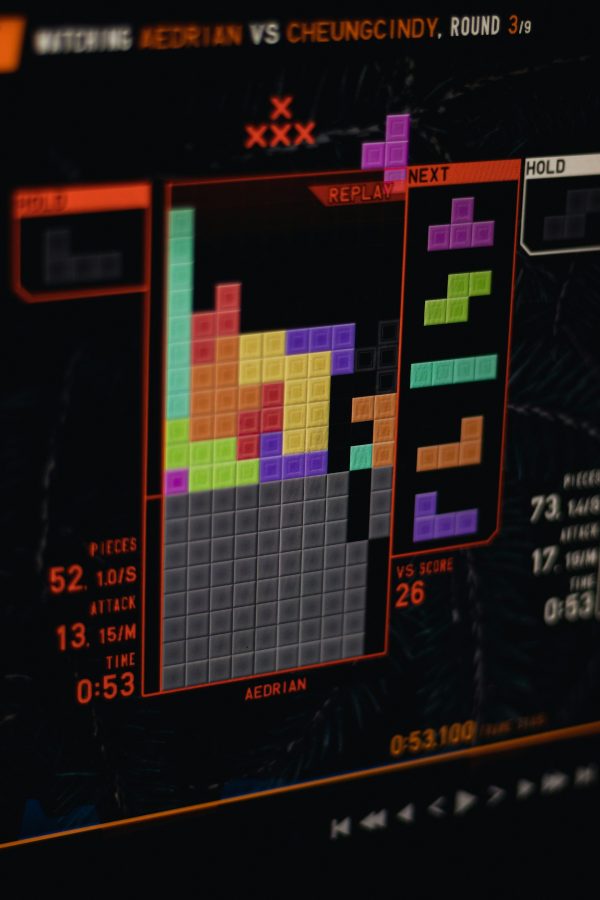 A screenshot of a game of Tetris